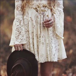 Free People Lace Lovers Folk Song Dress size 10